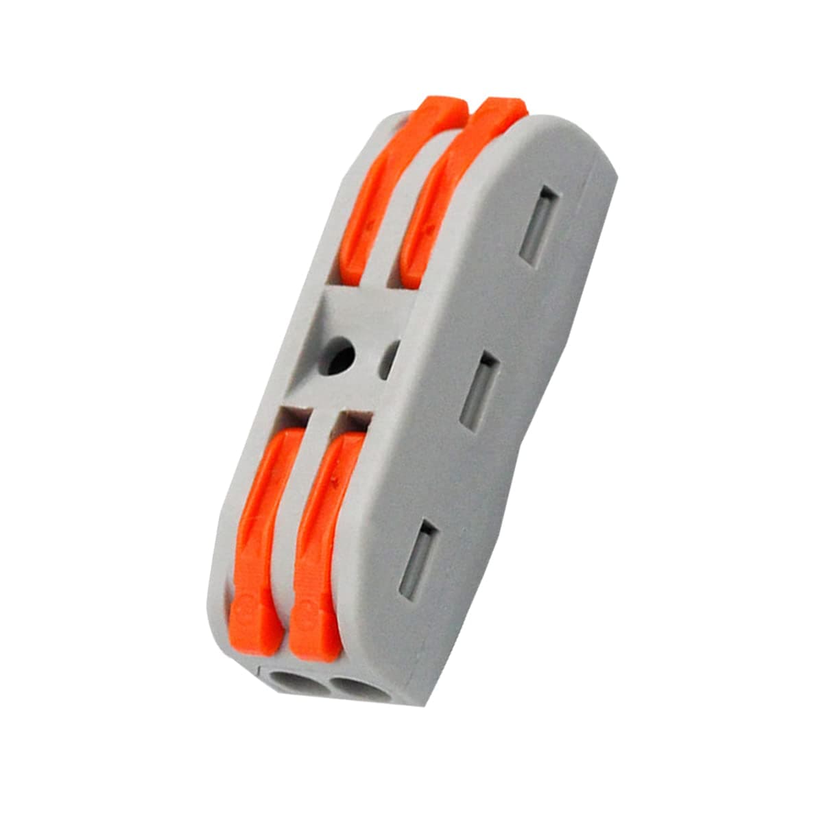 (2 in 2 out 21PCS) - Lever Wire Nuts, HENGXIA 21Pcs Wire Connectors 2 Conductor Compact Splicing, 2 Circuit Inline Splices, 28-12 AWG, SPL-2