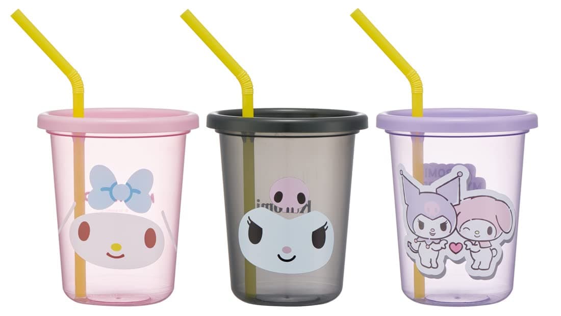 SIH3ST-A Tumbler with Straw, 3 Pieces, 11.8 fl oz (320 ml), My Melody, Chromi, Sanrio, Made in Japan
