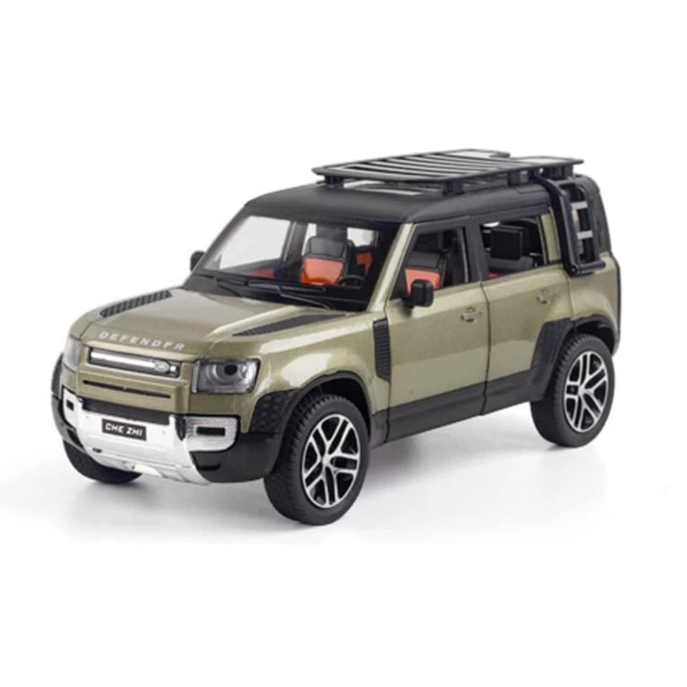 1:24 DIE CAST DEFENDER ALLOY CAR WITH LIGHT AND SOUND- GREEN