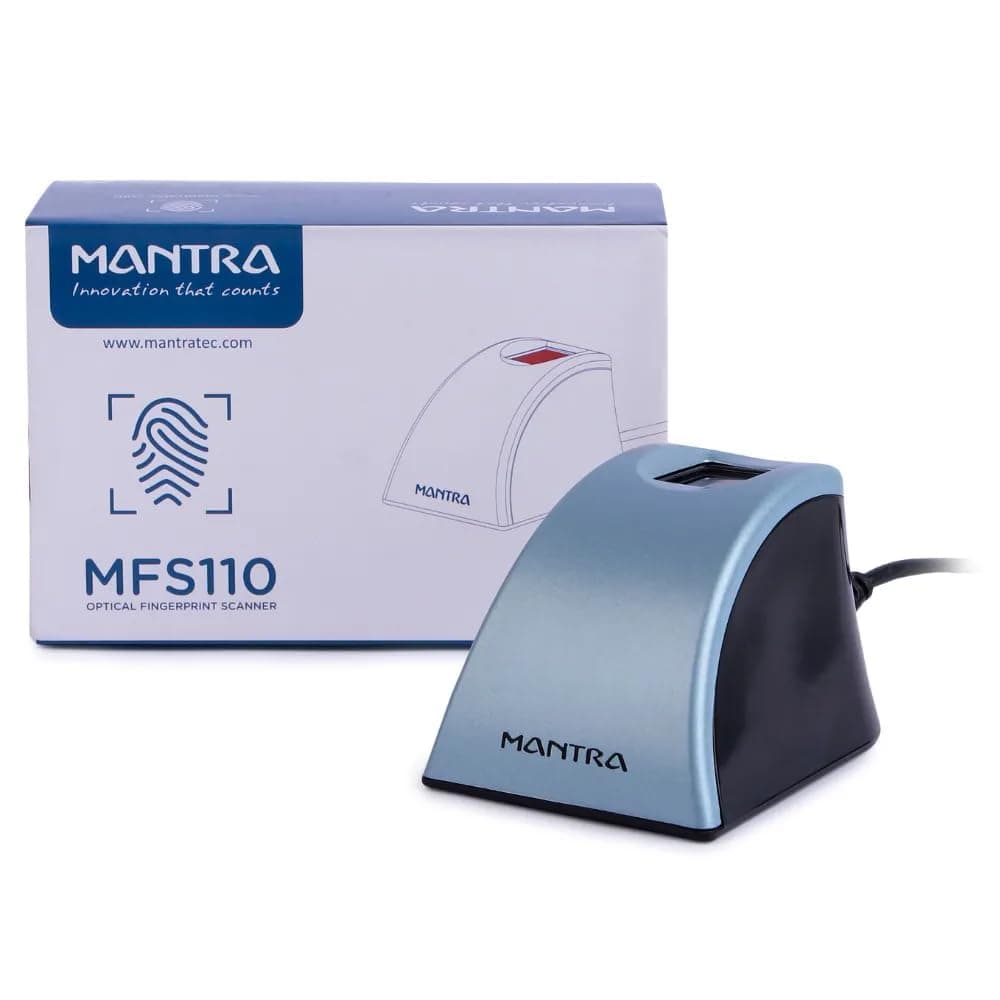 Mantra L1 MFS110 Biometric Fingerprint USB Scanner C Type OTG Latest Version with RD Services (Metallic Blue)
