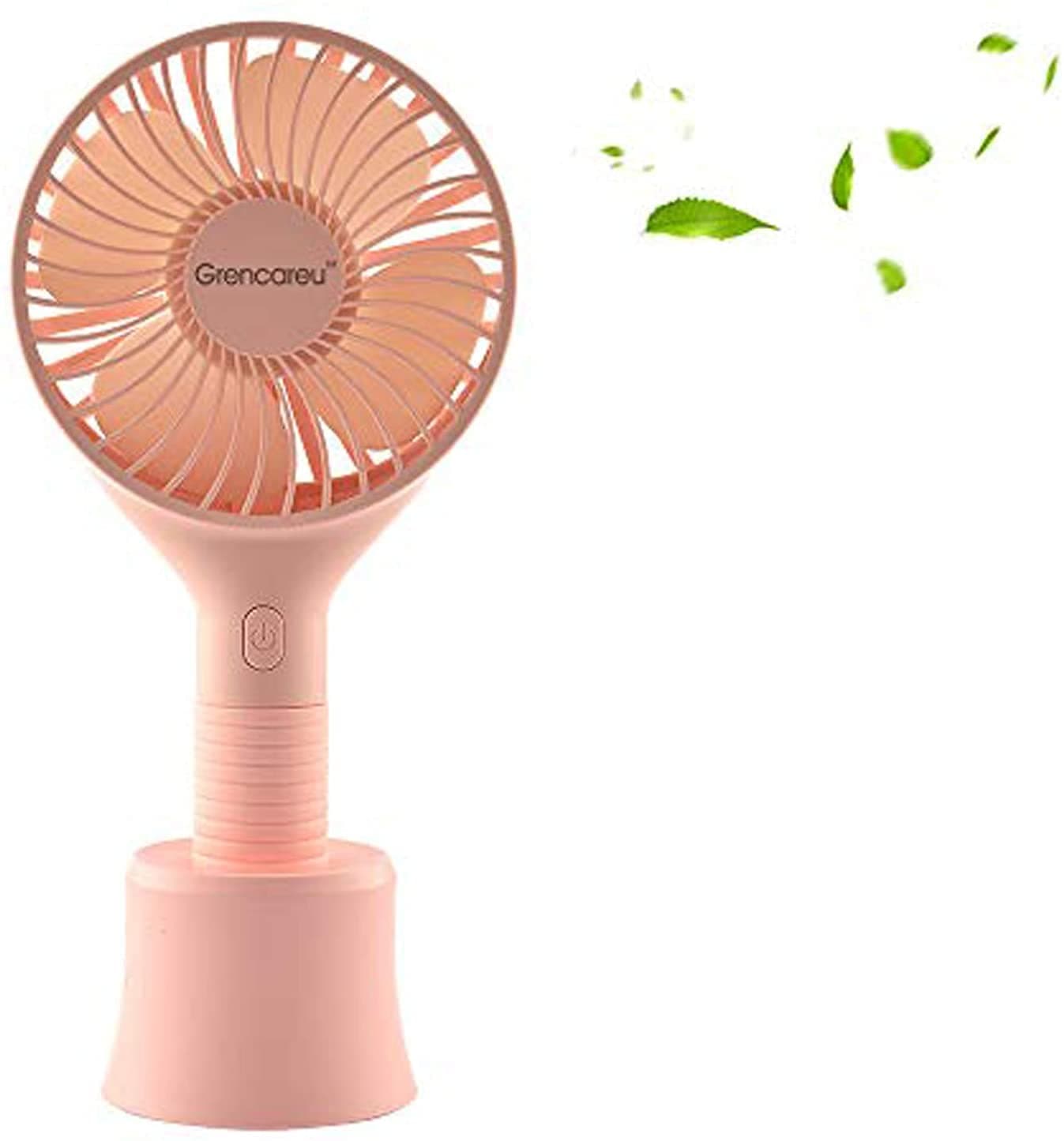 Handheld Fan Dual-purpose Table Fan USB Rechargeable Personal Cooling Fans Aromatherapy Essential Oil Fan for Outdoor Sports. (white blue)