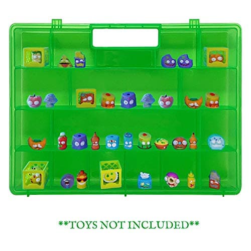 Life Made Better, Toy Organizer with New Strengthened Handle, Compatible with Grossery Gang Figures, Green Toy Figures Case