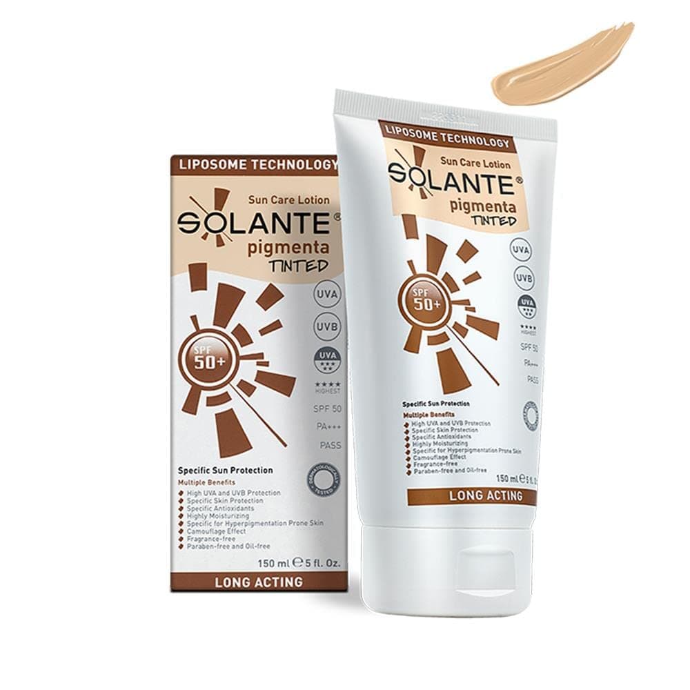 SolantePigmenta Anti Blemish Anti-Pigment Cream Sunscreem Tinted SPF 50+ Lotion 150 ml 5 US F Ounces