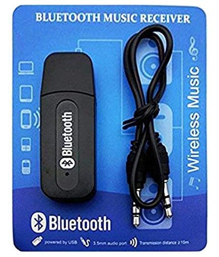Ficate Universal Wireless Bluetooth V2.1 Car Kit Hands Free 3.5mm Music Audio Receiver Compatible with Smart Mobiles