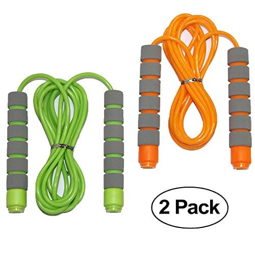 Adjustable Soft Skipping Rope with Skin-friendly Foam Handles for Kids, Children, Students and Adults - Orange & Green-Adjustable Soft Skipping Rope with Skin-friendly Foam Handles for Kids, Children,
