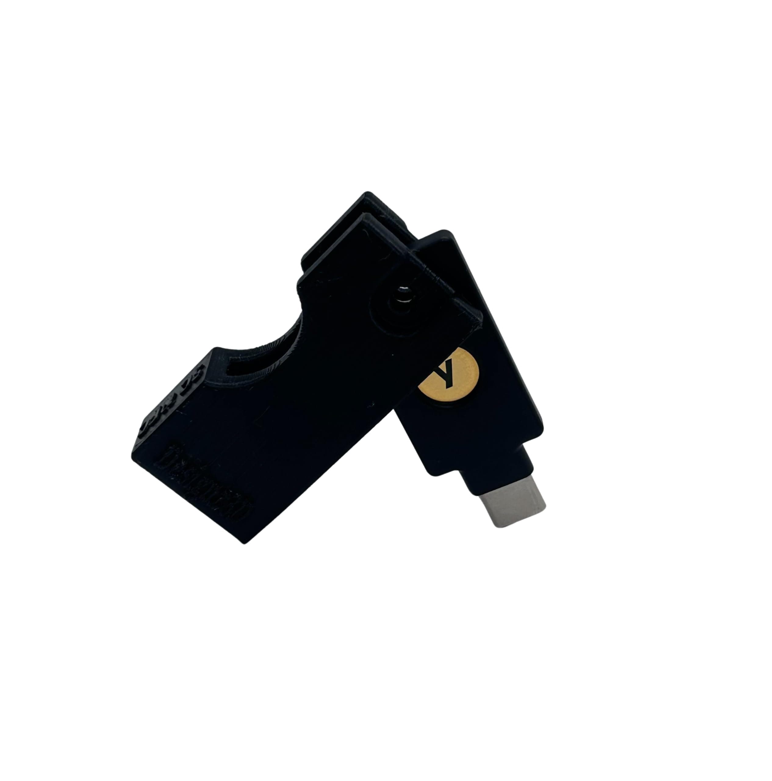 Yubikey Protector Flip Case Keychain Holder (5 NFC / 5C) (Black)