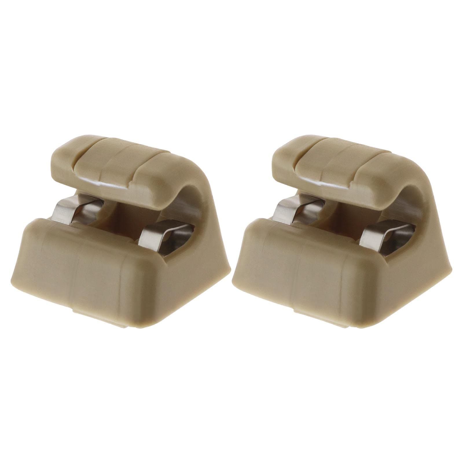 The Lord of the Tools 2PCS Car Sun Visor Hook Clips Compatible with W123 W124 W126 W140 W201 W463 A1268100012 126-810-00-12-8412 Visor Accessories Plastic Beige