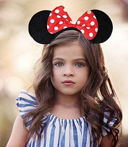 Ekan Minnie Mouse Ears Head Band Heart Shape Bow Headband Accessory Girls & Kids Pack of 1