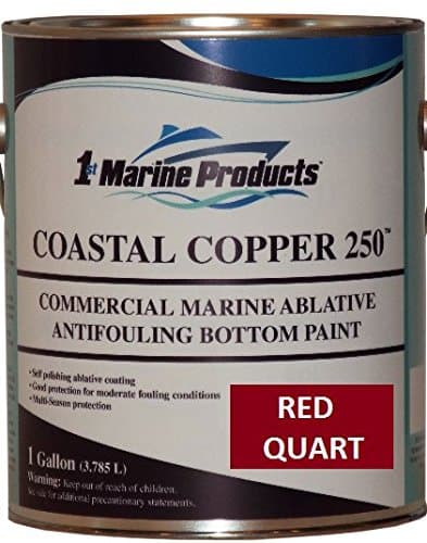 US Marine Products Coastal Copper 250 Ablative Antifouling Bottom Paint RED Quart