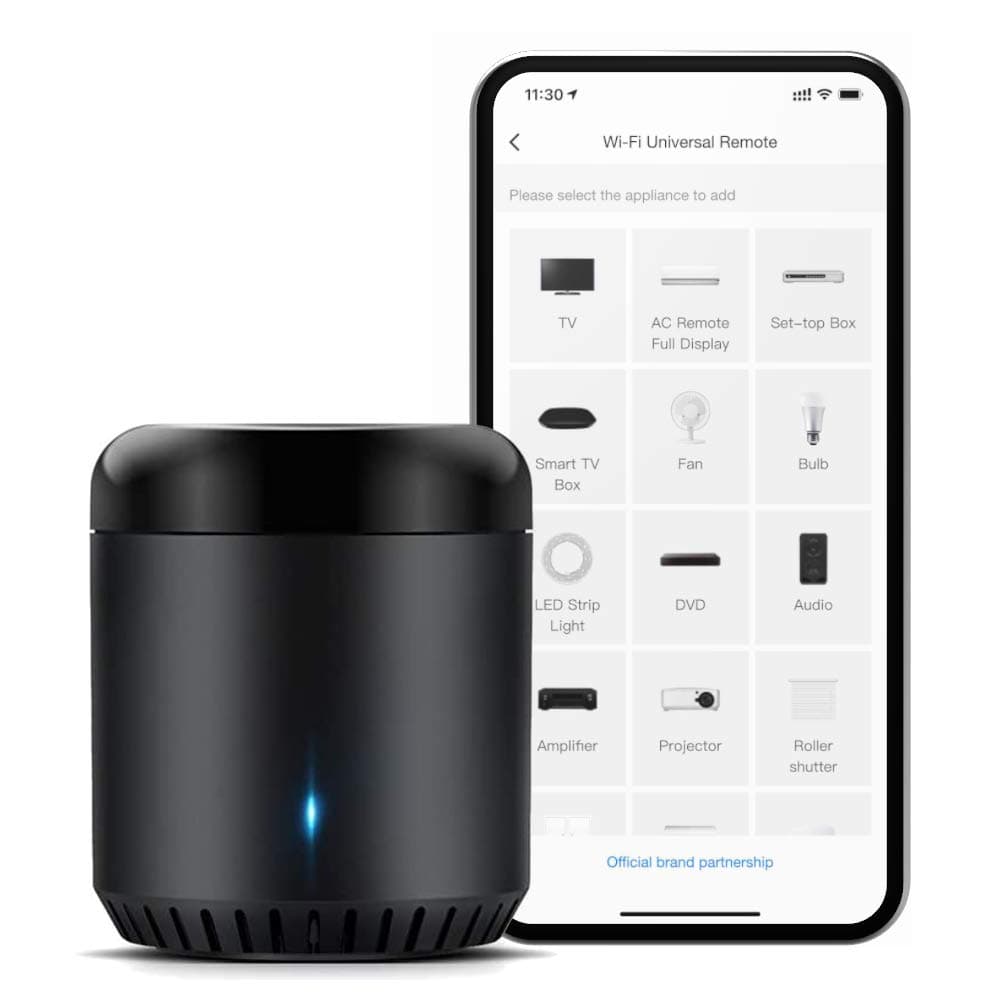 Broadlink RM MINI-4 Universal WIFI Remote Controller for IR appliances Compatible with Alexa and google assistant (for smart home automation), Black