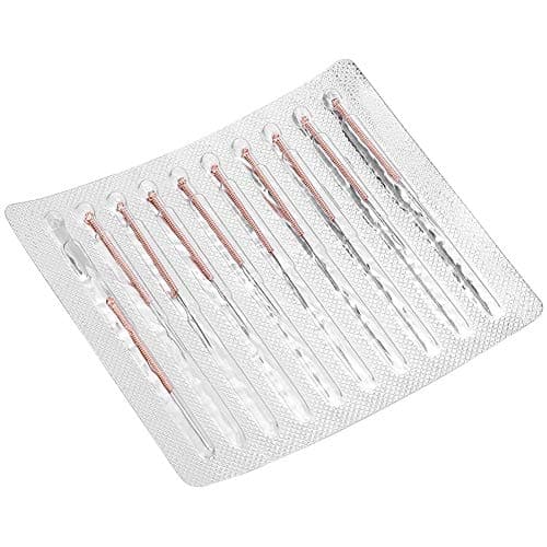 Akozon Milia Removal Needle, 10Pcs Sterilized Microneedle Spot Spot Popping St Mole Removal Tattoo Wash Needle Dle Sterile Pimple Freckle Remover, Silver