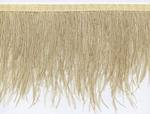 Ostrich Feather Fringe Trim | Available in 25 Colors | Priced per Yard (Camel)