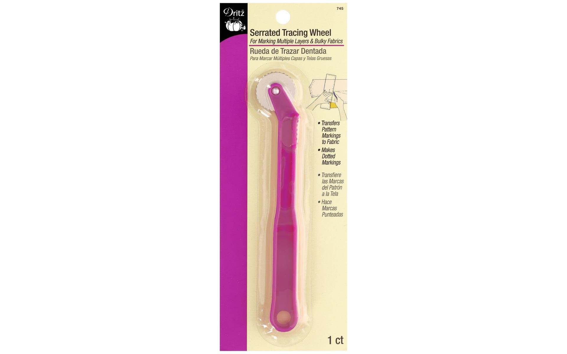 Serrated Tracing Wheel, Purple