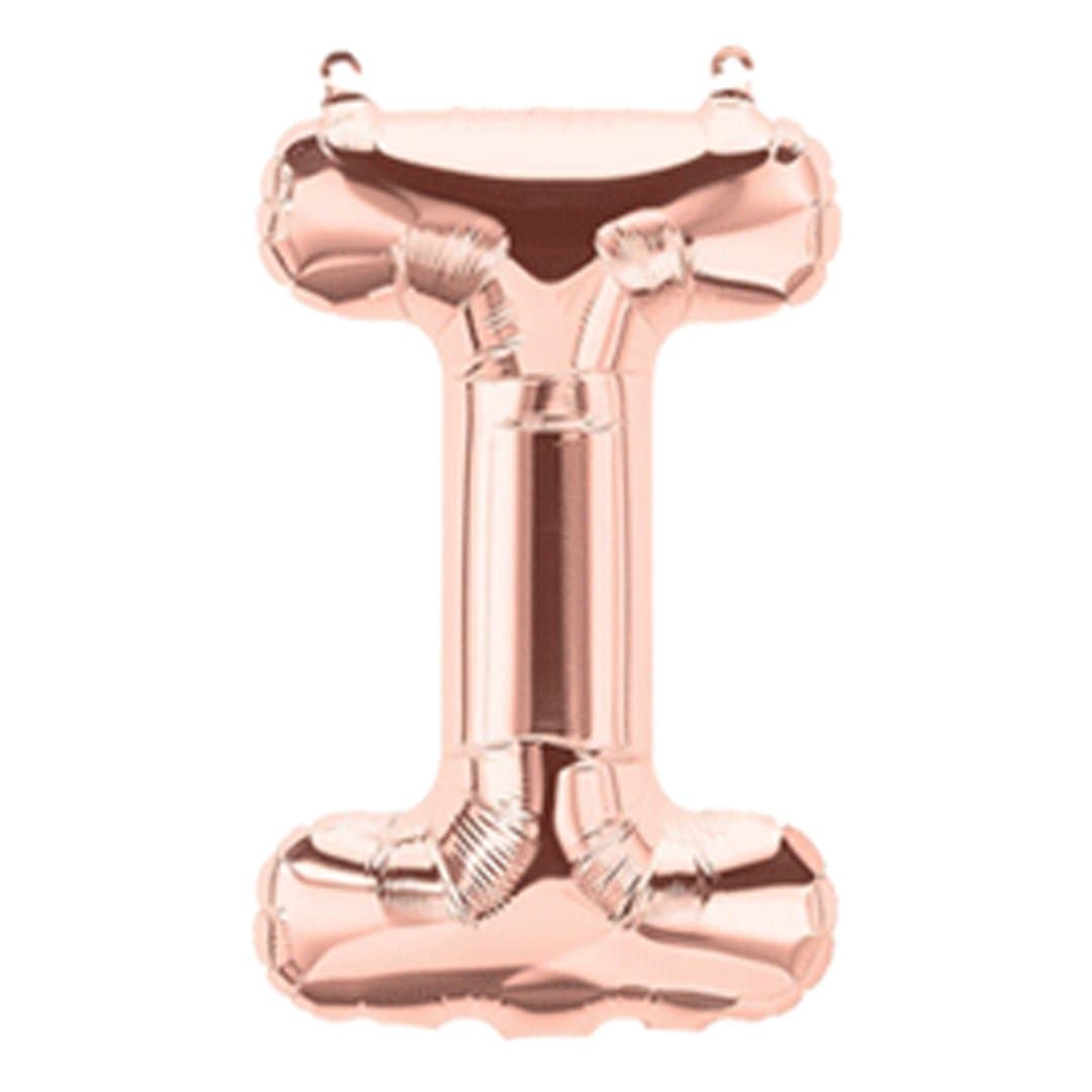 Chic 16" Alphabet Letter Rose Gold Foil Balloon for Celebration Party Decoration Birthday Wedding Anniversary - A to Z (I)