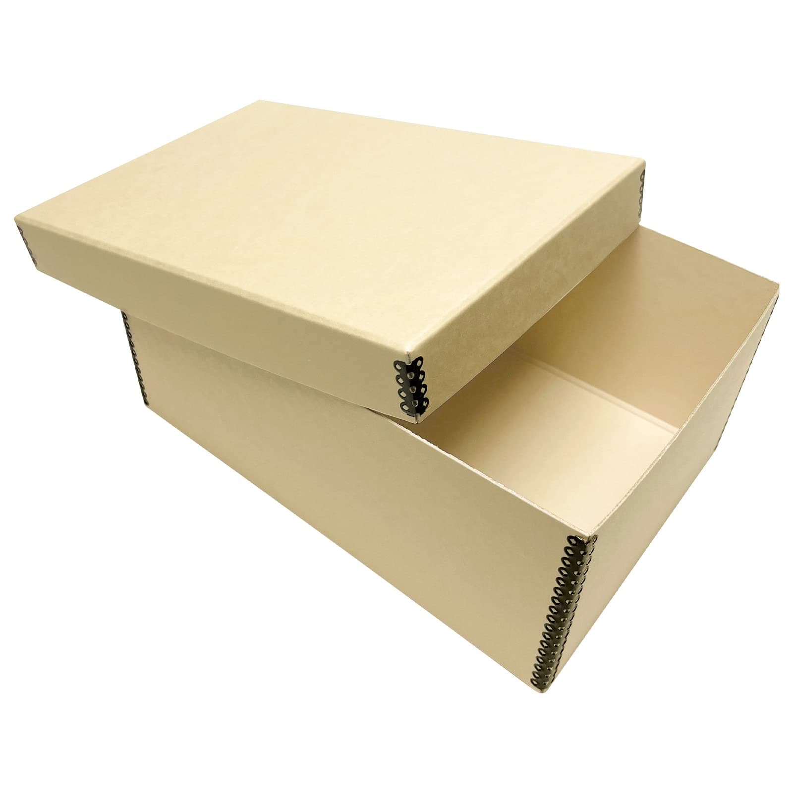 Lineco Tan Photo Snapshot Photo, Card, File Box Removable Lid. Bulk Storage Negatives, Prints, Films. Museum Level Archival Storage Box. Protects Photos and Negatives. (5" x 8" x 12")