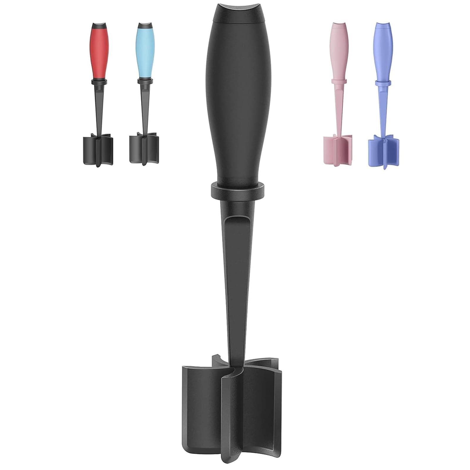 TMEDW Meat Chopper, 5 Curve Blades Ground Beef Masher, Heat Resistant, Nylon Handle, Black