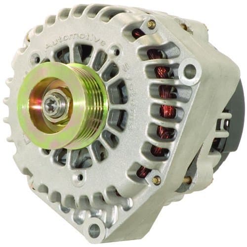 New 250 AMP High Output Alternator for Chevrolet Silverado (2003-2007), Suburban (2003-2006), Express (2003-2008) with 4-pin regulator plug-in connector only.