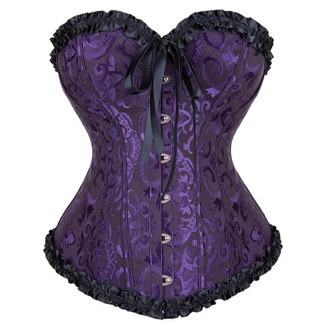 Moonight Corset Top Floral Renaissance Womens Lace Up Boned Overbust Corset Bustier