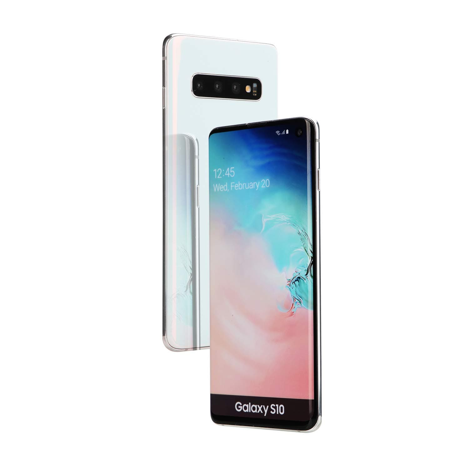 Dummy Phone for Samsung Note 10 S10 Fake Phone Model Replica Non-Working Colored Screen 1:1 Scale (S10 Prism White)