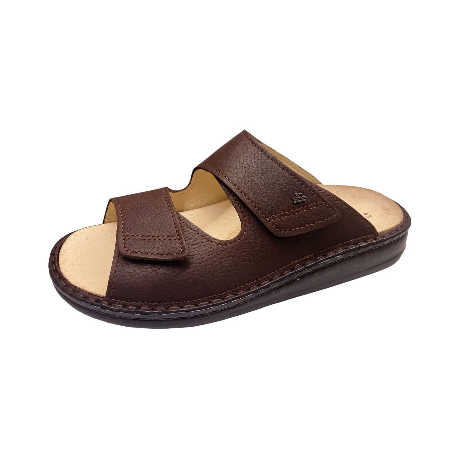 Finn Comfort RIAD Classic Line, Oat Smooth Leather, Coffee, Interchangeable Footbed, 1505-742432