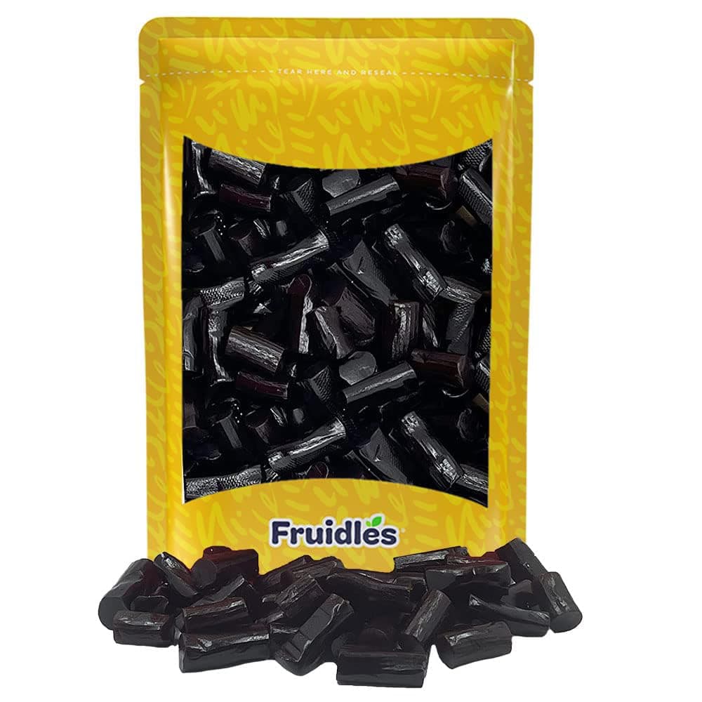 Fruidles Sugar Free Black Licorice, Soft Licorice Candy for Parties, Birthdays, Events, and Much More (8 oz)