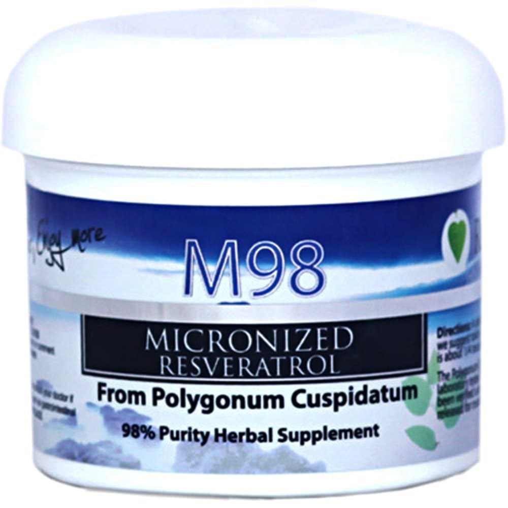 M98 Micronized Resveratrol by Revgenetics | Ultra-Premium 98% Pure Trans-Resveratrol (Polygonum Cuspidatum) 25 Grams Container