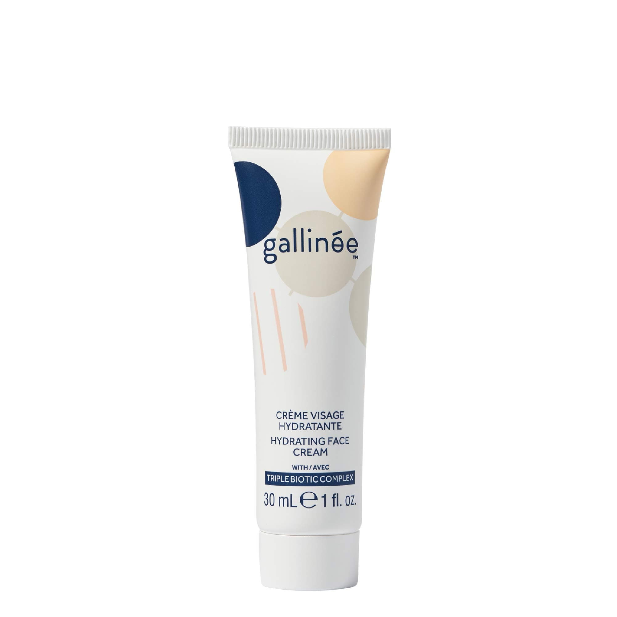 Gallinée Hydrating Face Cream – Triple Biotic Complex Facial Moisturiser with Lactic Acid, 30ml