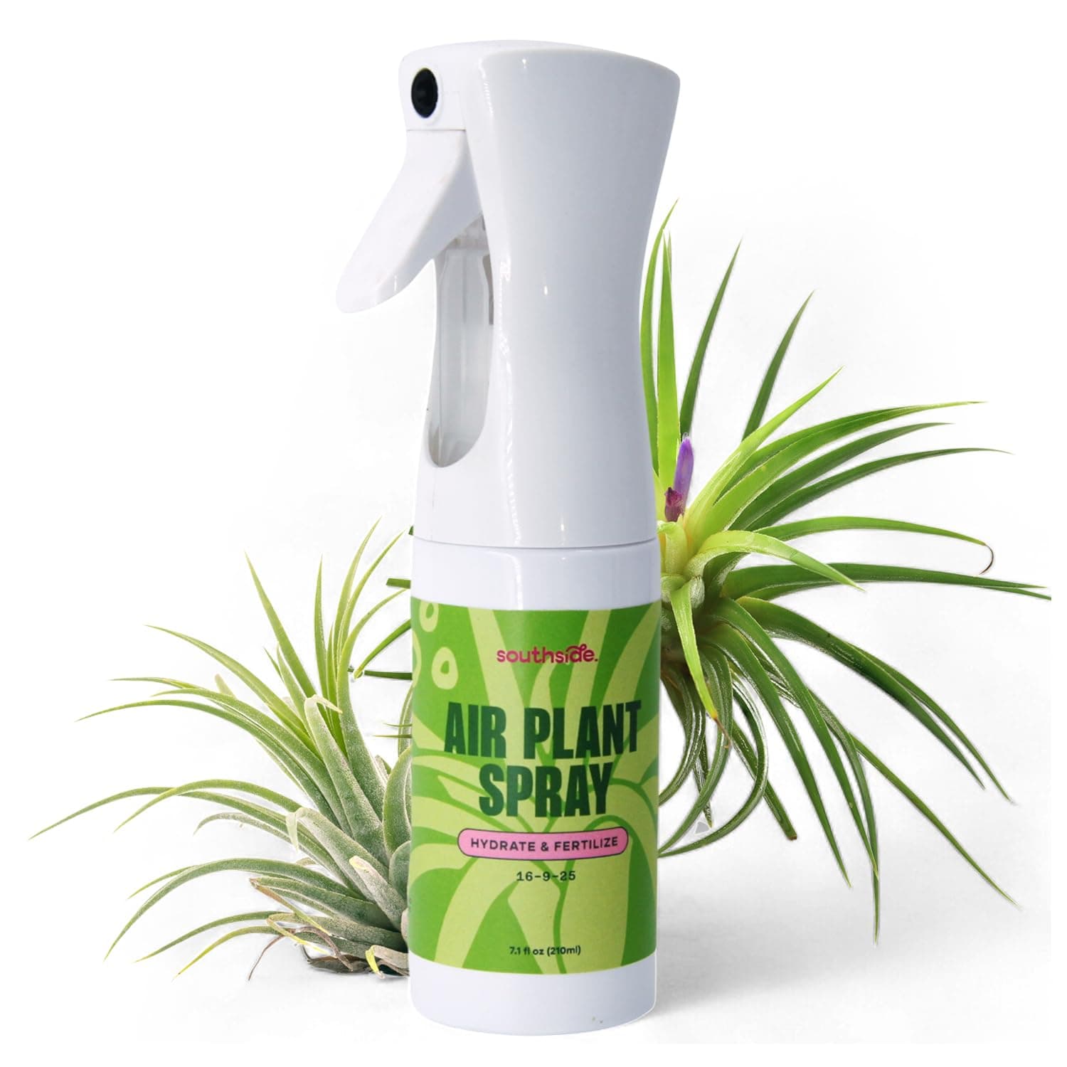 Air Plant Fertilizing Spray by Southside Plants - Fertilizer Mist for Houseplants, Weekly Plant Food - Gentle Mist Formula for Miracle Feed & Grow - 7.3 oz
