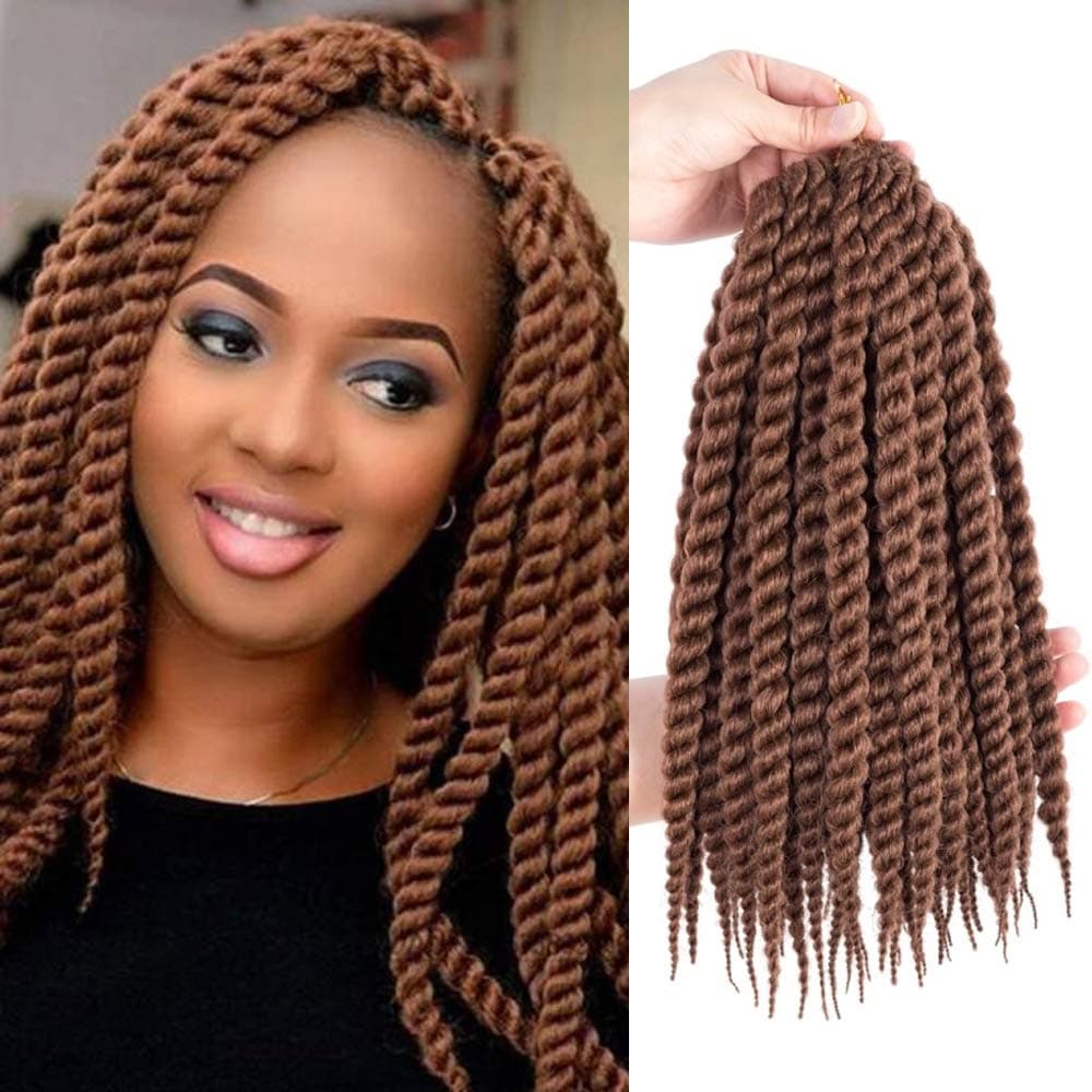 Lihui 6-Pack Havana Mambo Twist Crochet Braids Senegalese Twist Crochet Hair Synthetic Crochet Braids Hair(12inch, 30)