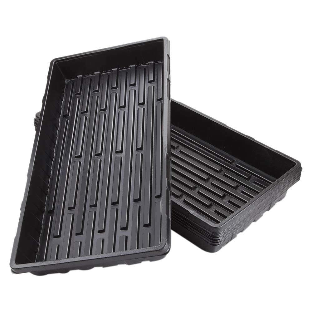 PQZATX 6 Packs Plastic Growing Trays Seed Tray Seedling Starter for Greenhouse Hydroponics Seedlings Plant Germination