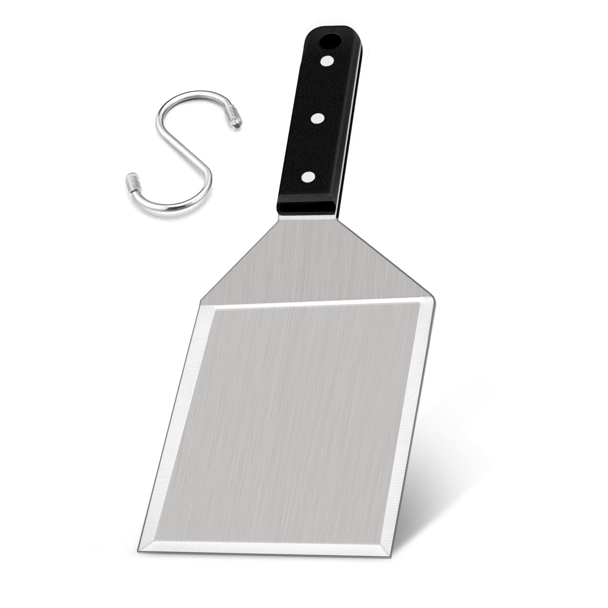 Leonyo Metal Spatula, Heavy Duty Stainless Steel Griddle Burger Spatula, Barbecue Hamburger Turner Grilling BBQ Griddle Accessories, Triple Rivets, Dishwasher Safe