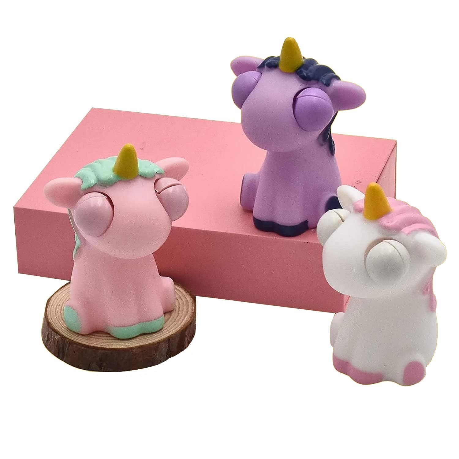 Excefore Squeeze Unicorn Toys, Unicorn Squishy Stress Balls Toy, Decompression Funny Unicorn Cup, Sensory Fidget Toys, Squishes Toy Stress Relief for Kids & Adult Tricky Funny Squeeze Toys 3 PCS/ Set