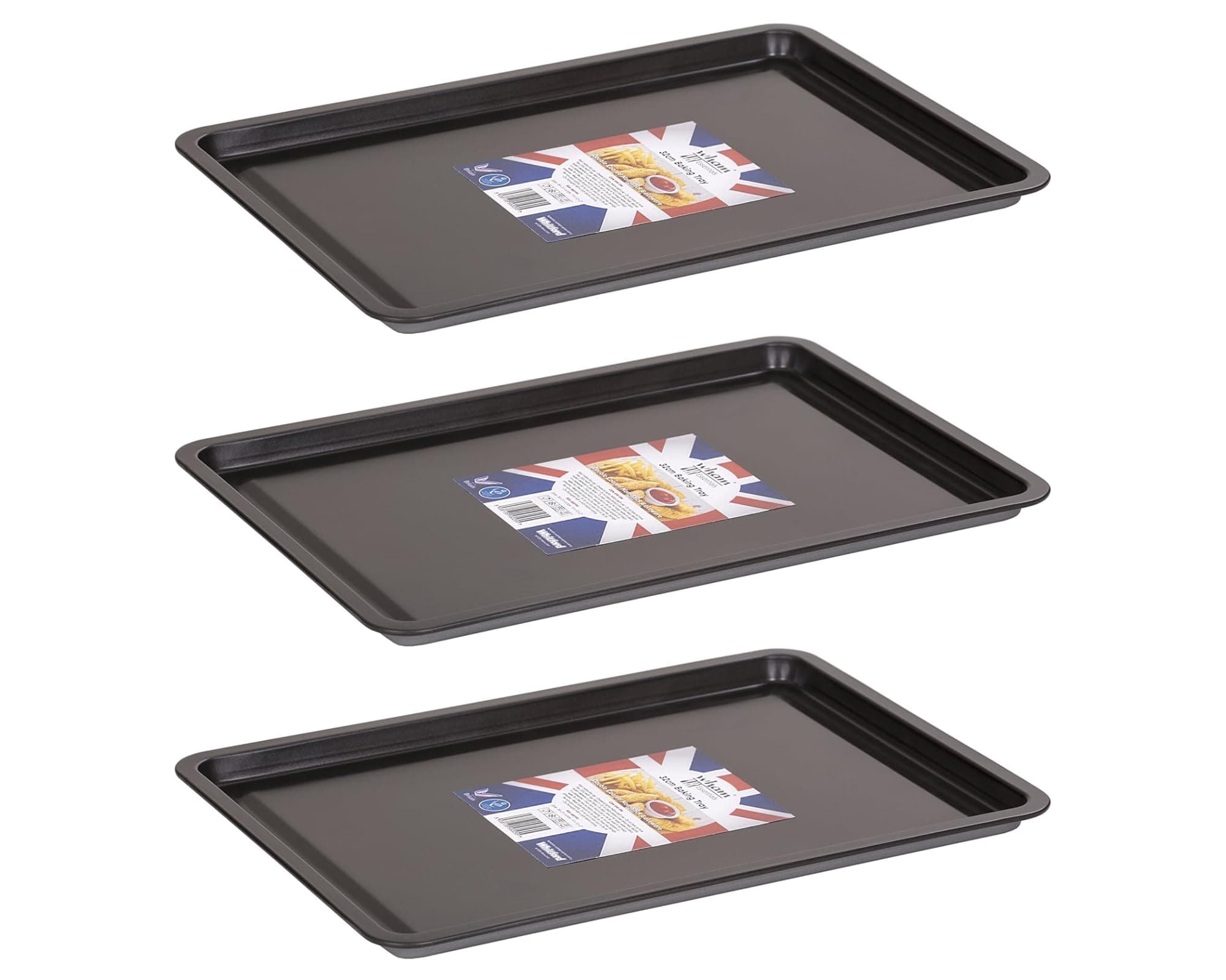 Wham Non-Stick Baking Tray (Set of 3 (32x23x1.5 cm)),F35