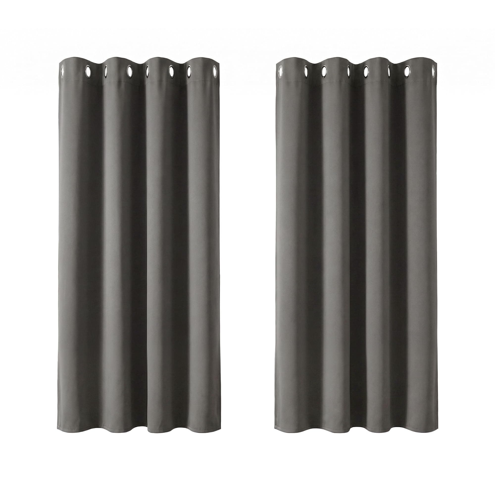 Deconovo Grey Blackout Curtains 46 x 54 Inch Eyelet Super Soft Thermal Insulated Bedroom Blackout Eyelet Curtains for Living Room Light Grey 2 Panels