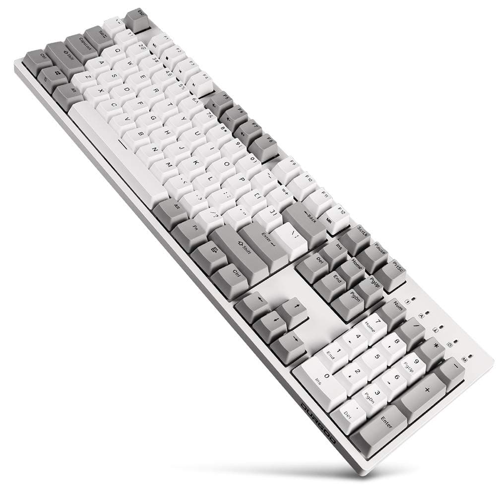 Taurus K310 Mechanical Keyboard | 104 Keys Full Size | USB C Wired | Doubleshot PBT Keycaps | Programmable Keys | NKRO Rollover | for Windows & Mac | Cherry MX Red, White