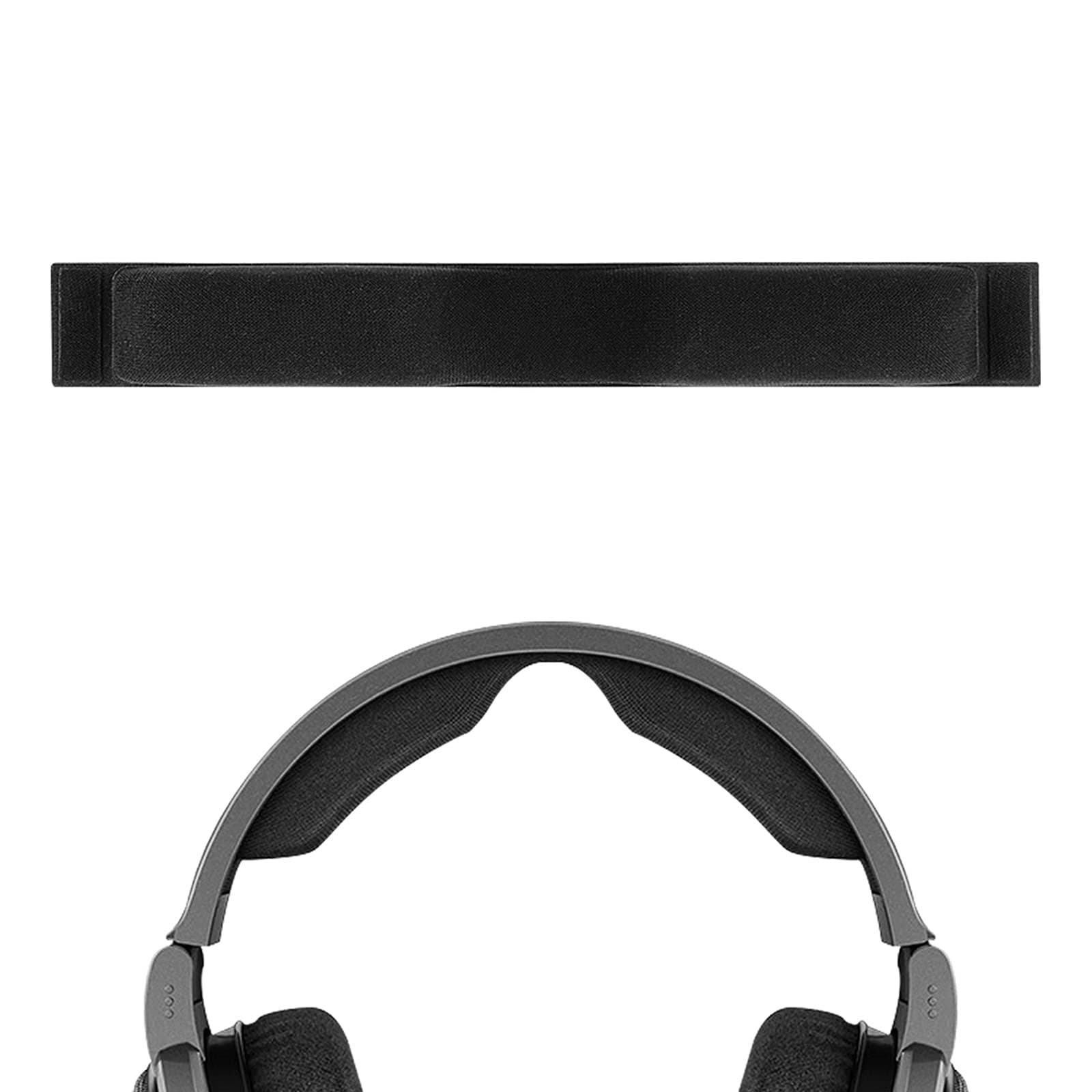 Mesh Fabric Headband Pad Compatible with Sennheiser HD650, HD660S, HD660S2 Headphones, Replacement Band Repair Part (Black).