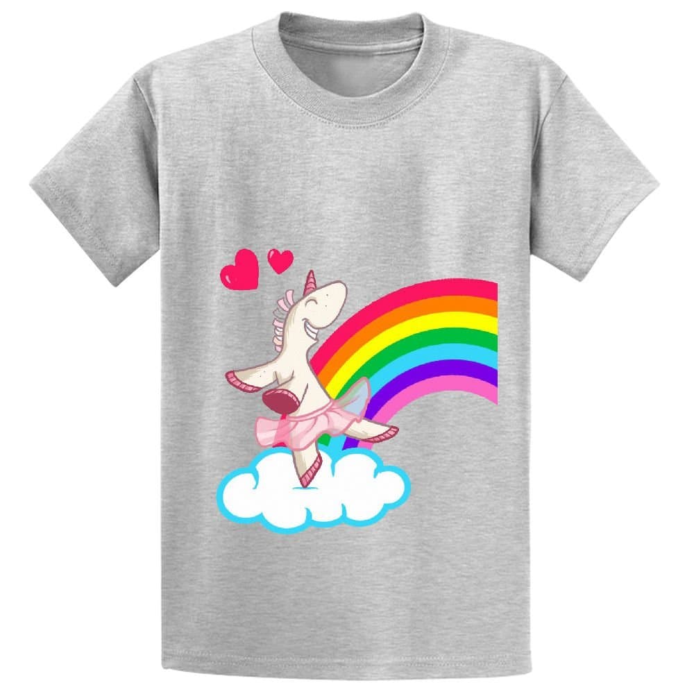 Snowl The Geekies Rainbow Unicorn Youth Crew Neck Customized T Shirt