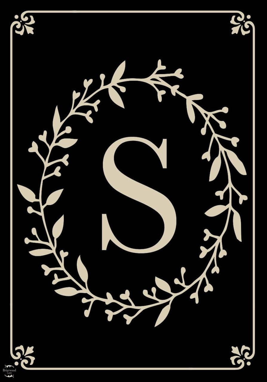 Briarwood Lane Classic Monogram Letter S Garden Flag