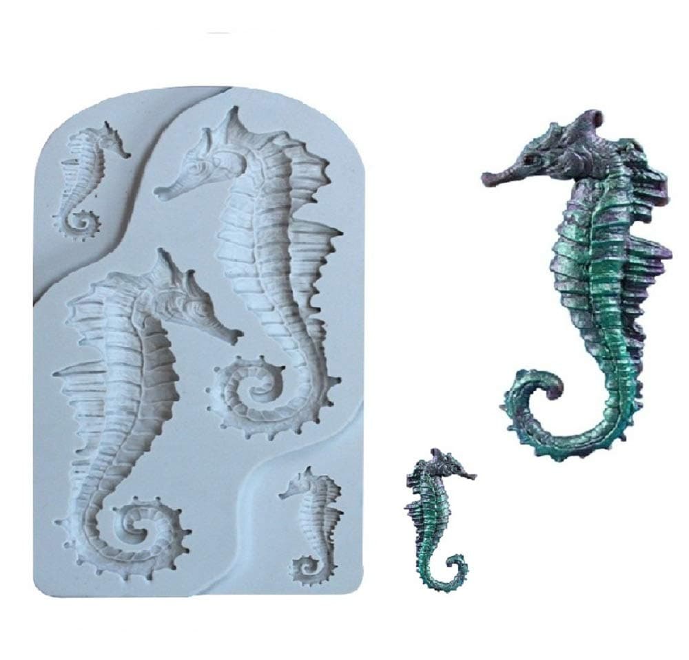 New Seahorse Shape Fondant Cake Mold Candy Chocolate Silicone Mold Cookies Biscuits Mould Kitchen Baking Cake Decorating Tools