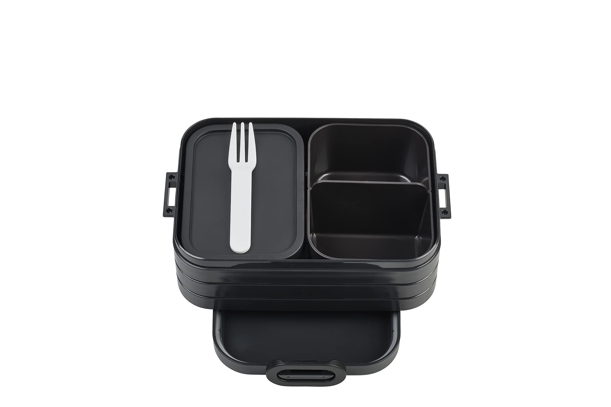 Bento Lunchbox Take A Break Midi – Lunch Box With Bento Box – Lunch Box For Sandwiches, Small Snacks & Left Overs – Snack & Lunch - 900 ml - Nordic Black