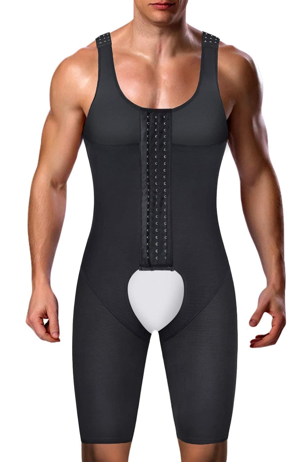 Men’s Bodysuit Abdomen Control Shapewear Legs Compression Body Shaper Short Back support Underwear