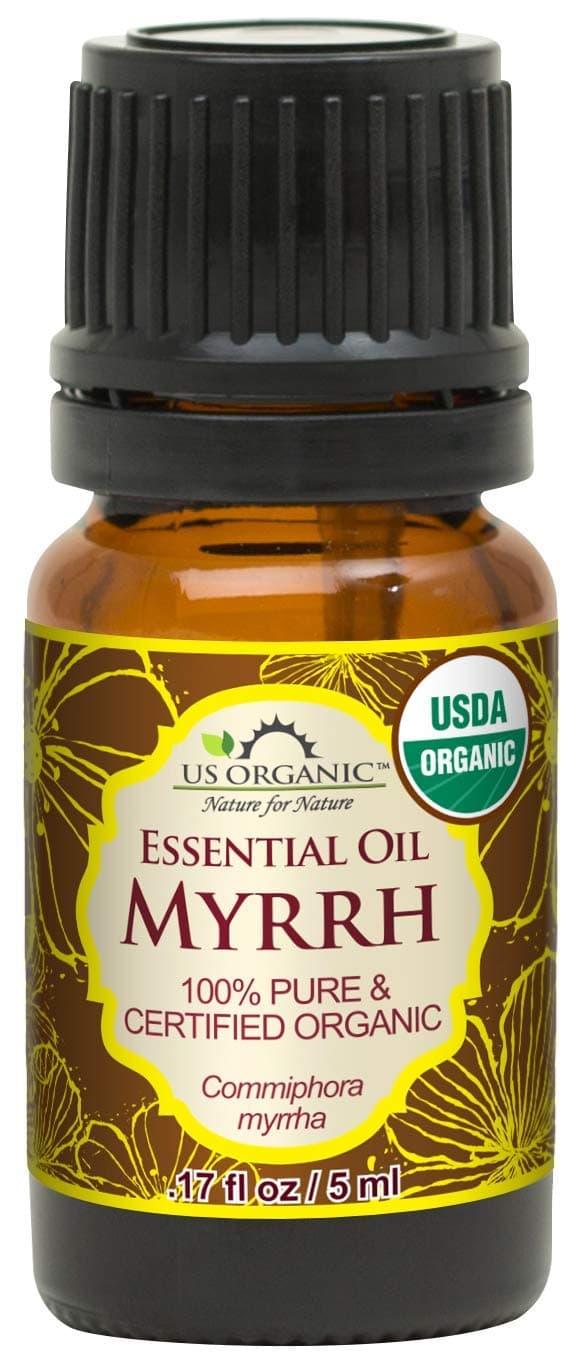 100% Genuine Myrrh Essential Oil - Sourced from The Horn of Africa, USDA Certified Organic, Extracted by Hydro-Distillation (Myrrh, 5 ml)