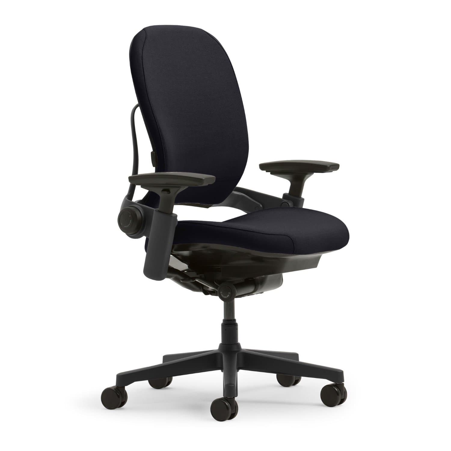 Steelcase Leap Plus Task Chair: Fully Adjustable - Live Back Technology - Natural Glide System - Thermal Comfort - Firmness Control - Adjustable Arms/Seat Depth - Black