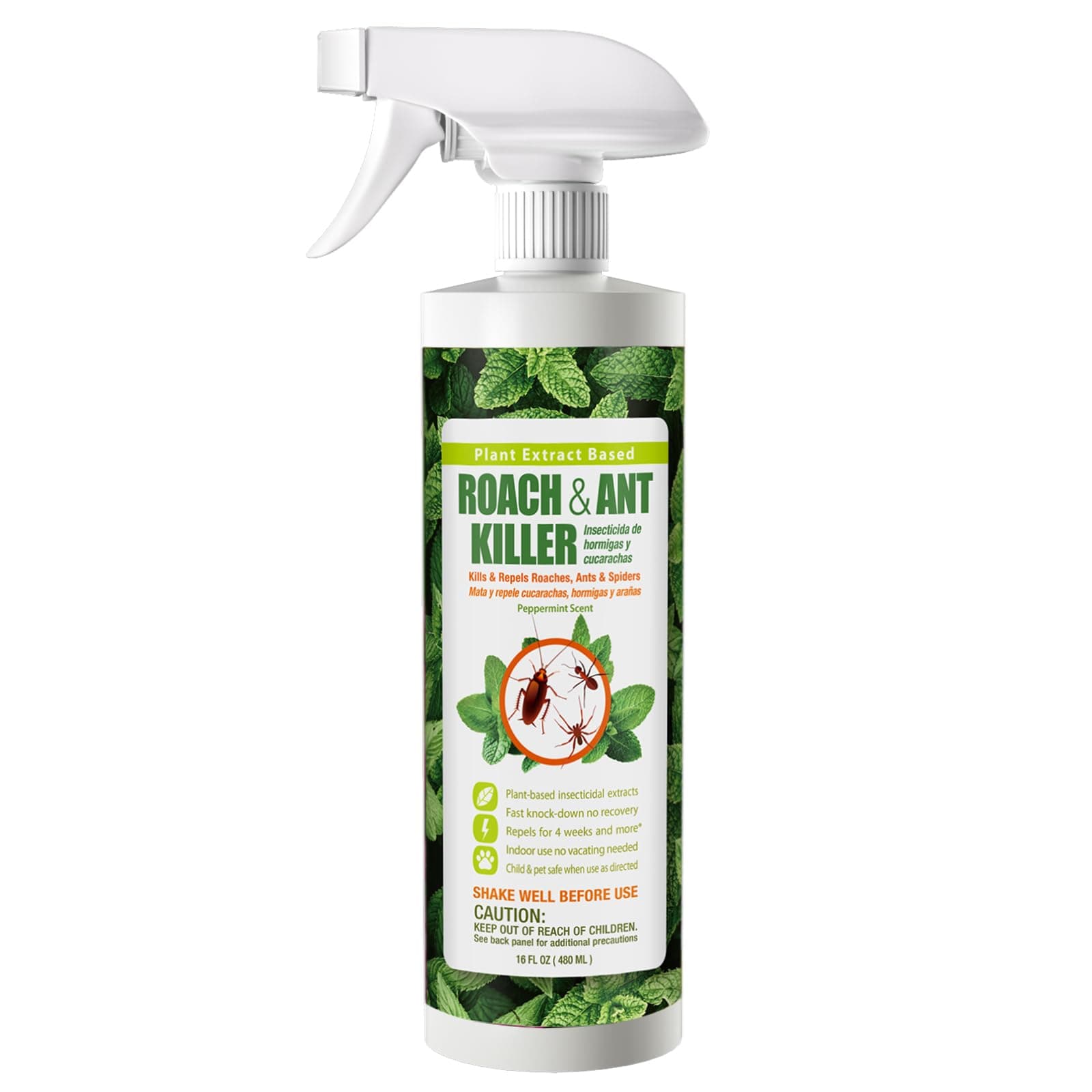 EcoVenger Roach & Ant Killer, Kills on Contact, Extended 4-Week Deterrence, Kills Ants & Other Indoor&Outdoor Crawling Insects, Natural & Non-Toxic, Pleasant Botanical Scent, Safe for Children & Pets