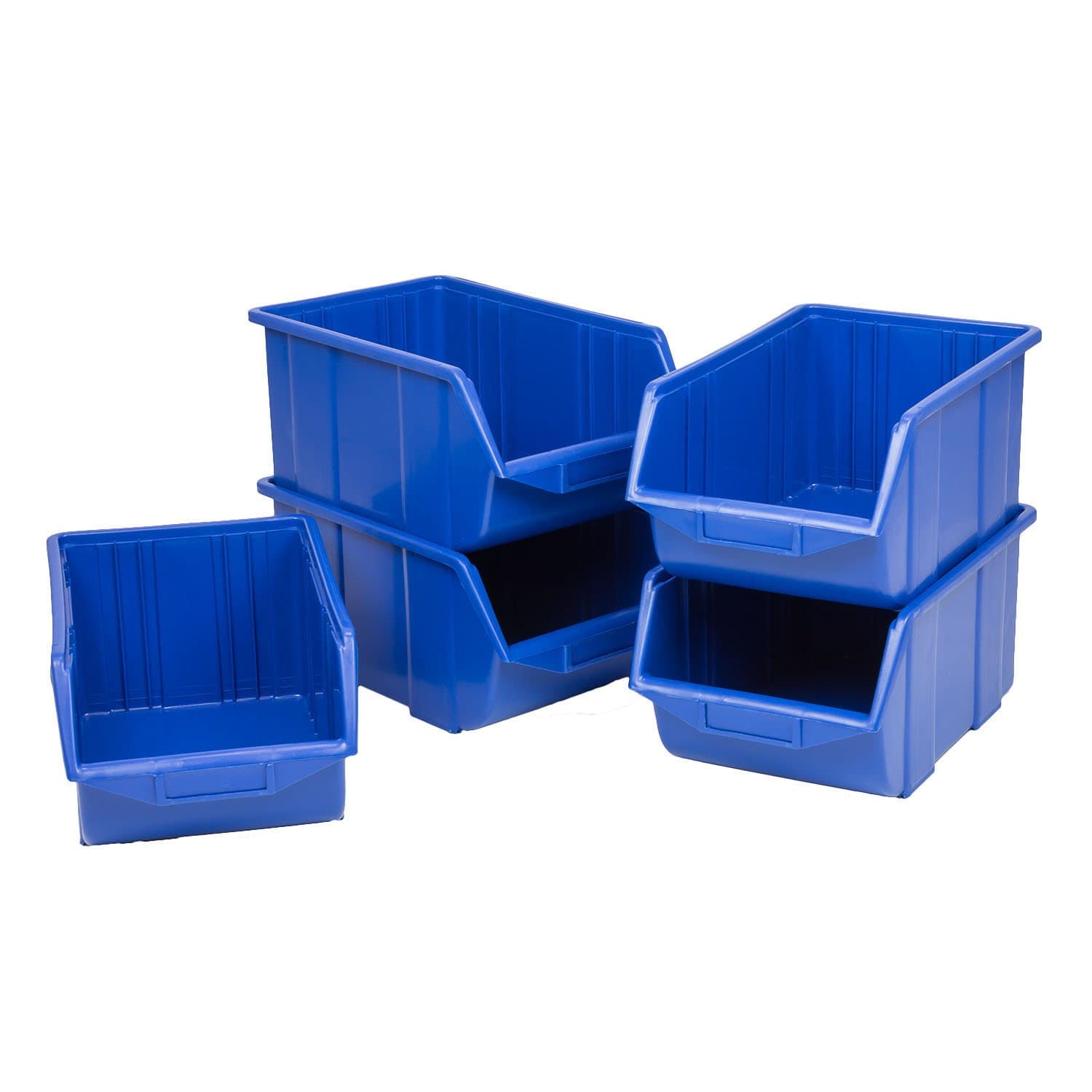 Set of 10 blue large ECO-Box storage bin 35 x 22 x 16.5 cm, size 3