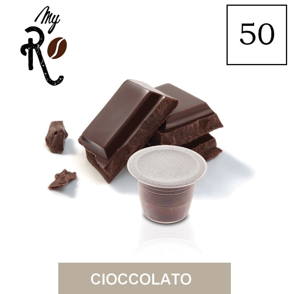 50 Nespresso Compatible Coffee Capsules - Chocolate Flavored Coffee - 50 x Coffee Capsules/pods Espresso Compatible Nespresso - (10 Pack of 5 for a Total of 50 Capsules, 50 Servings) - MyRistretto