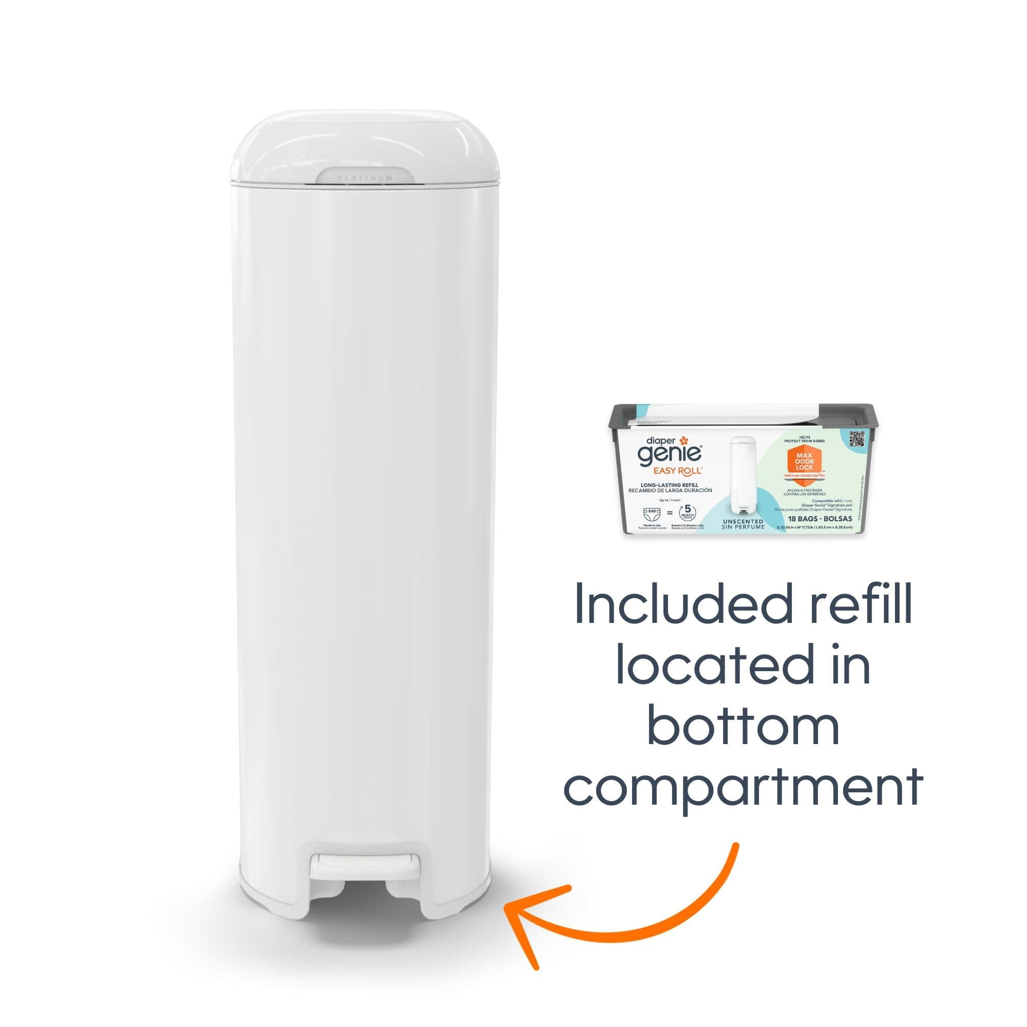 Diaper Genie Platinum Pail, Blue