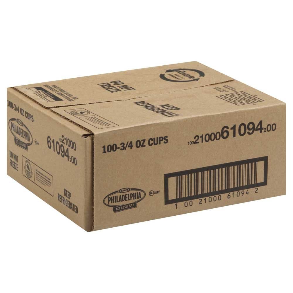 Kraft Philadelphia Lite Cream Cheese Cups (100 Pack)