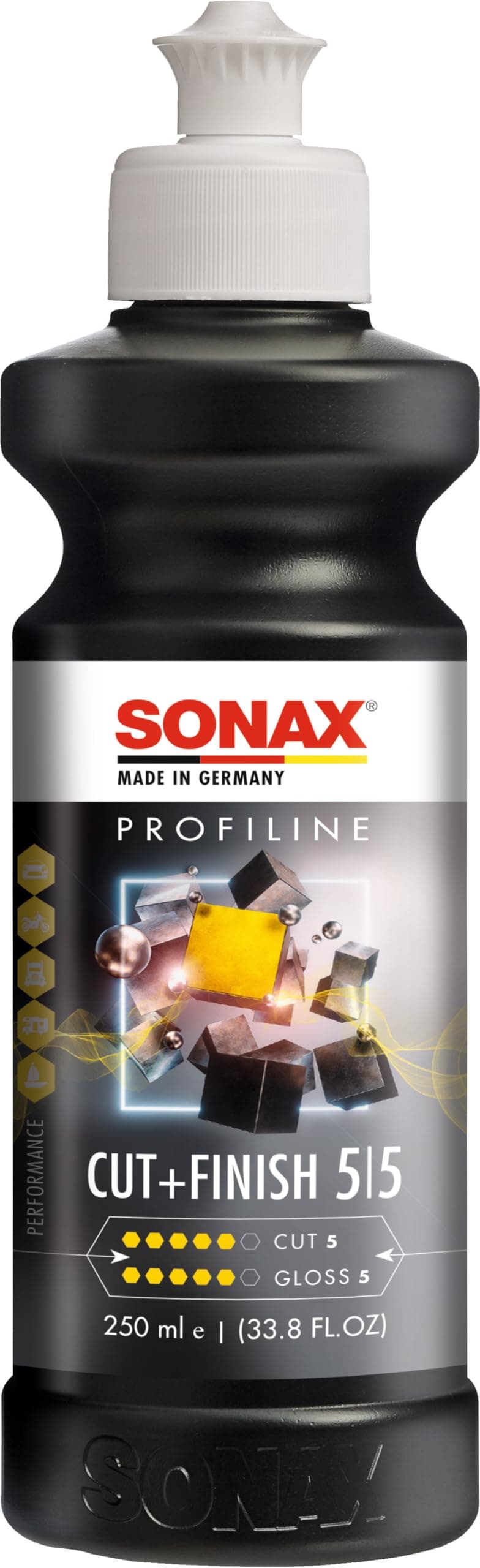 PROFILINE Cut+finish (250 ml) - One-step Polish Including Gloss Finish for Medium Scratch Profiles | Item No. 02251410