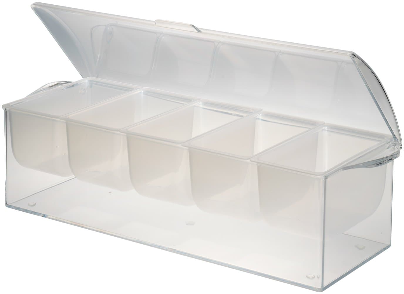 JumblChilled Condiment Server With 5 Removable Containers!, Transparent,L1910